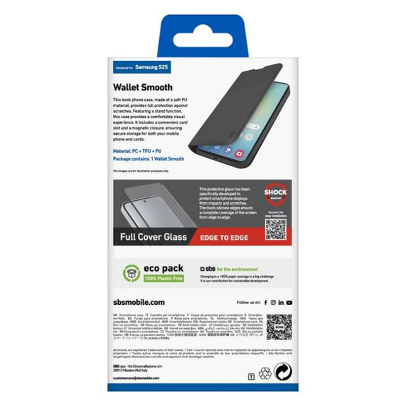 SBS - Tok Book Wallet Smooth - Samsung Galaxy S25, fekete