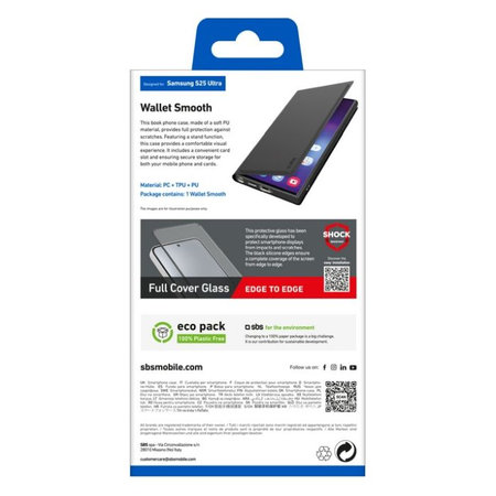 SBS - Tok Book Wallet Smooth - Samsung Galaxy S25 Ultra, fekete