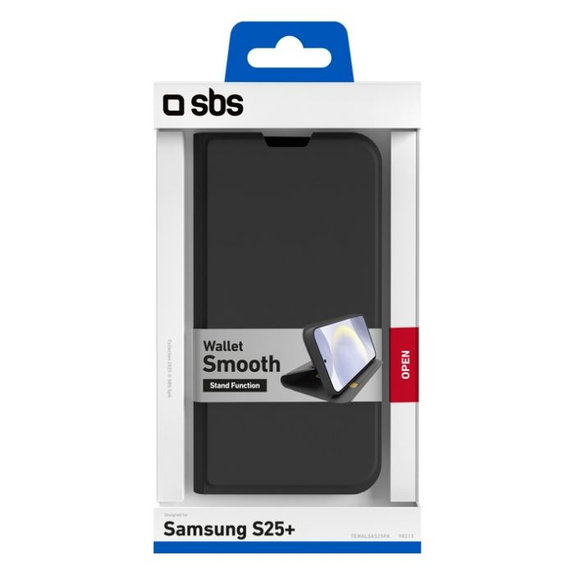 SBS - Tok Book Wallet Smooth - Samsung Galaxy S25+, fekete