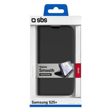 SBS - Tok Book Wallet Smooth - Samsung Galaxy S25+, fekete