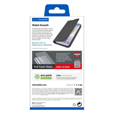 SBS - Tok Book Wallet Smooth - Samsung Galaxy S25+, fekete