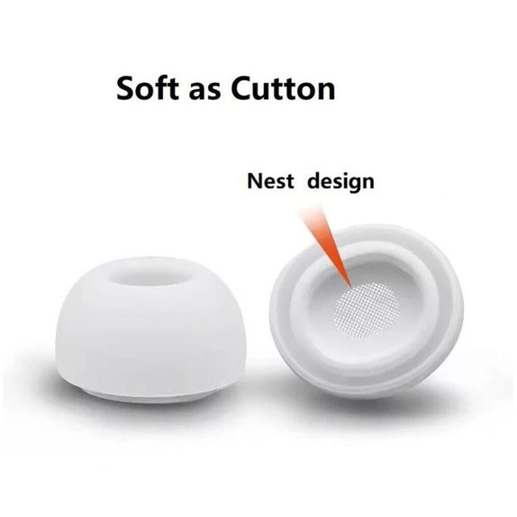 FixPremium - Cserélhető gumiszalagok - AirPods Pro - Készlet 3db (L, S, XS), fehér