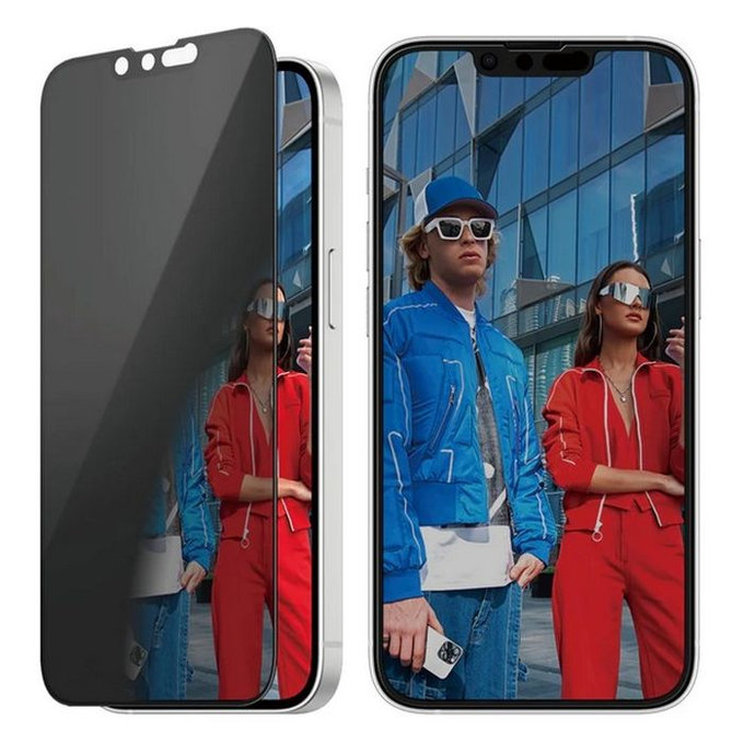 PanzerGlass - Edzett Üveg UWF Privacy az applikátorral - iPhone 13, 13 Pro, 14 és 16e, transparent
