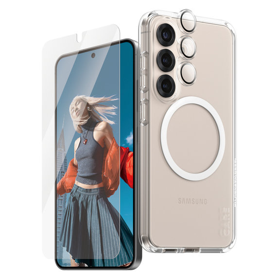 Bundle 3 az 1-ben Samsung Galaxy S25 készülékhez, PanzerGlass
