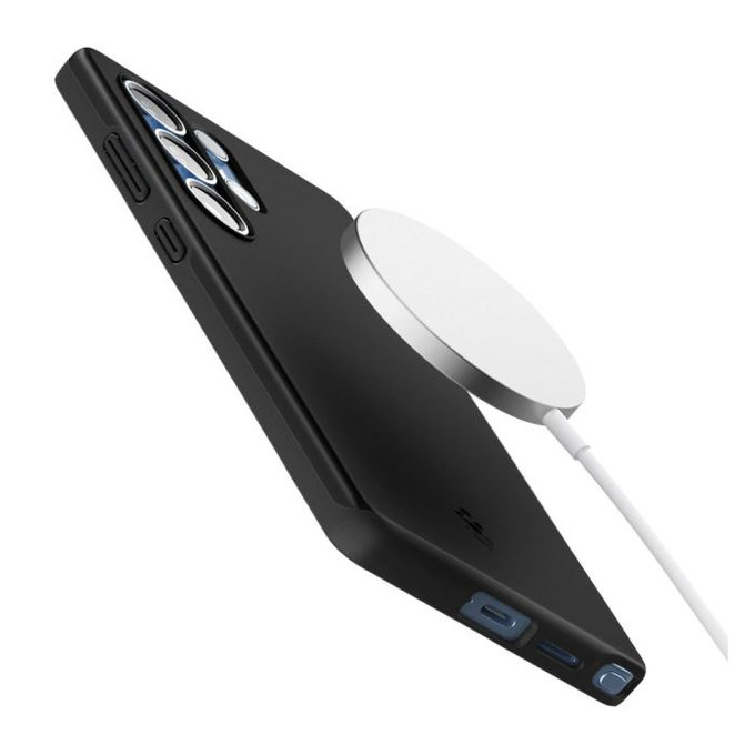 Spigen - Tok Thin Fit MagSafe-el - Samsung Galaxy S25 Ultra, fekete