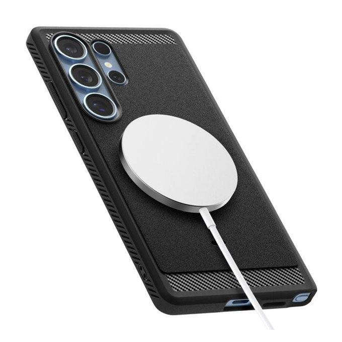 Spigen - Tok Rugged Armor MagSafe-el - Samsung Galaxy S25 Ultra, Matte Black