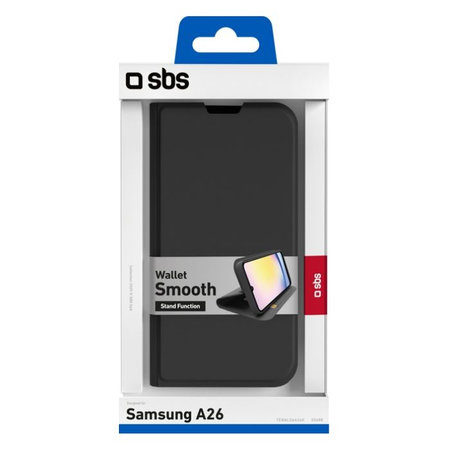 SBS - Tok Book Wallet Smooth - Samsung Galaxy A26, fekete