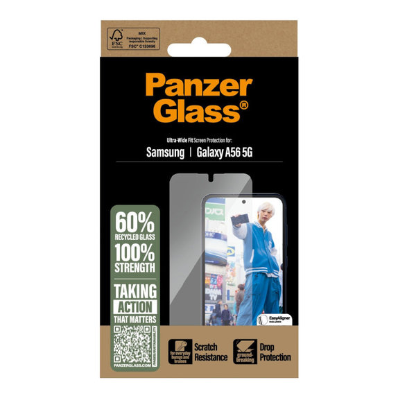UWF edzett üveg Samsung A56 5G készülékhez, Átlátszó, PanzerGlass