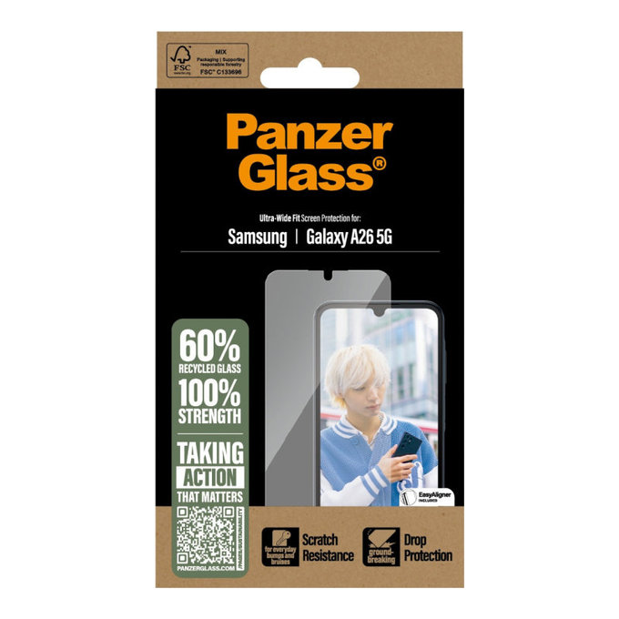 UWF edzett üveg Samsung A26 5G készülékhez, Átlátszó, PanzerGlass