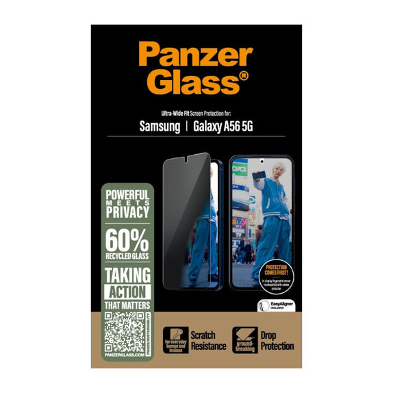 UWF Privacy edzett üveg Samsung A56 5G készülékhez, Átlátszó, PanzerGlass