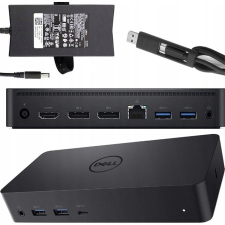 Dell D6000 - Dokkoló állomás (USB-C) + 130W Adapter Felújított