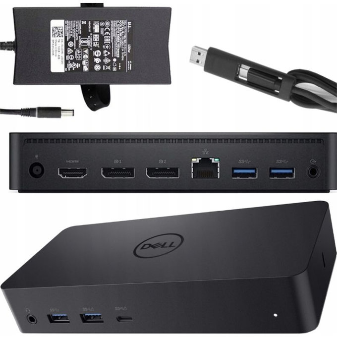 Dell D6000 - Dokkoló állomás (USB-C) + 130W Adapter Felújított