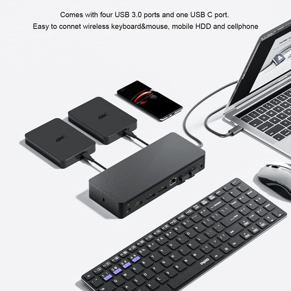 Dell D6000 - Dokkoló állomás (USB-C) + 130W Adapter Felújított