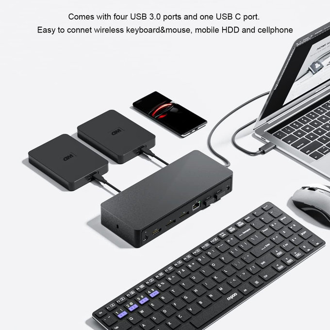 Dell D6000 - Dokkoló állomás (USB-C) + 130W Adapter Felújított