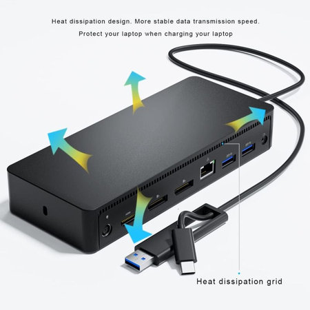 Dell D6000 - Dokkoló állomás (USB-C) + 130W Adapter Felújított