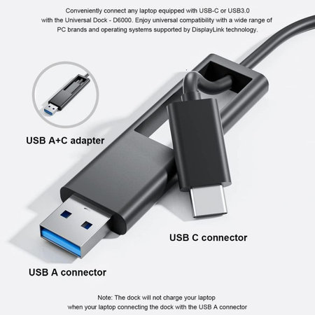 Dell D6000 - Dokkoló állomás (USB-C) + 130W Adapter Felújított