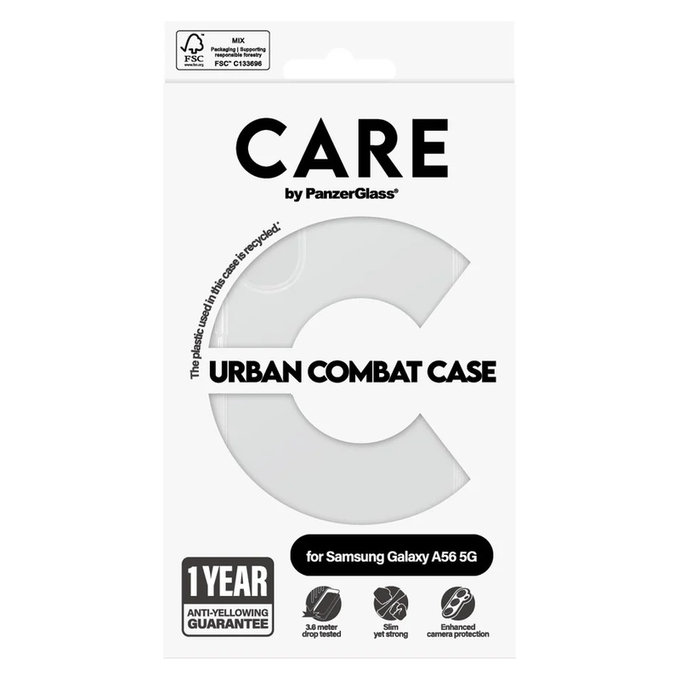 Tok Urban Combat Samsung Galaxy A56 5G készülékhez, Átlátszó, PanzerGlass