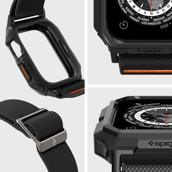 Spigen - Szíj Lite Fit "Pro" Apple Watch (44, 45mm), Matte Black