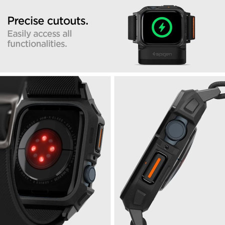 Spigen - Szíj Lite Fit "Pro" Apple Watch (44, 45mm), Matte Black