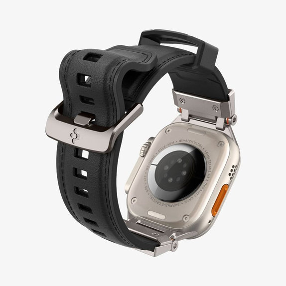 Spigen - Szíj Durapro Armor PU Apple Watch (42, 44, 45, 49mm), fekete