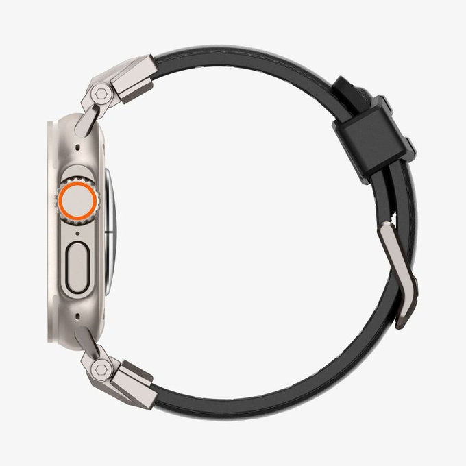 Spigen - Szíj Durapro Armor PU Apple Watch (42, 44, 45, 49mm), fekete