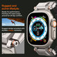 Spigen - Szíj Durapro Armor PU Apple Watch (42, 44, 45, 49mm), fekete
