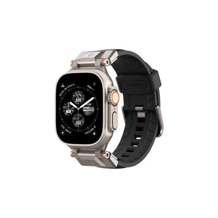 Spigen - Szíj Durapro Armor PU Apple Watch (42, 44, 45, 49mm), fekete