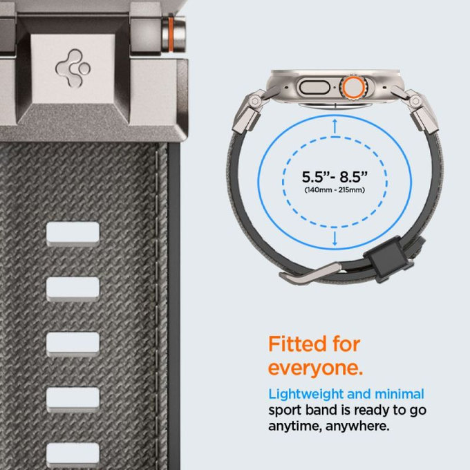 Spigen - Szíj Durapro Armor Apple Watch (42, 44, 45, 49mm), szürke