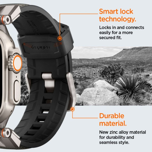 Spigen - Szíj Durapro Armor Apple Watch (42, 44, 45, 49mm), szürke