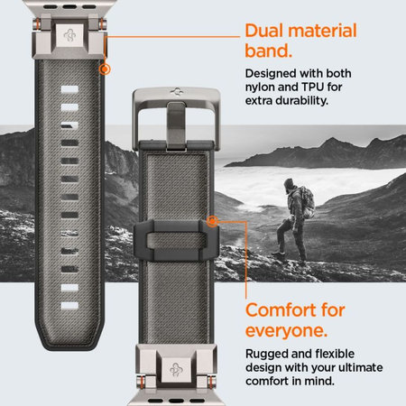 Spigen - Szíj Durapro Armor Apple Watch (42, 44, 45, 49mm), szürke