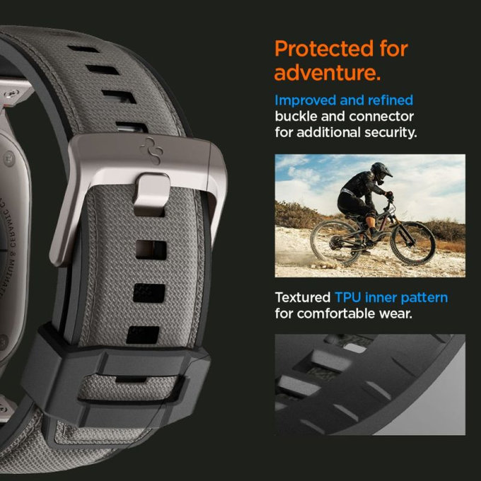 Spigen - Szíj Durapro Armor Apple Watch (42, 44, 45, 49mm), szürke