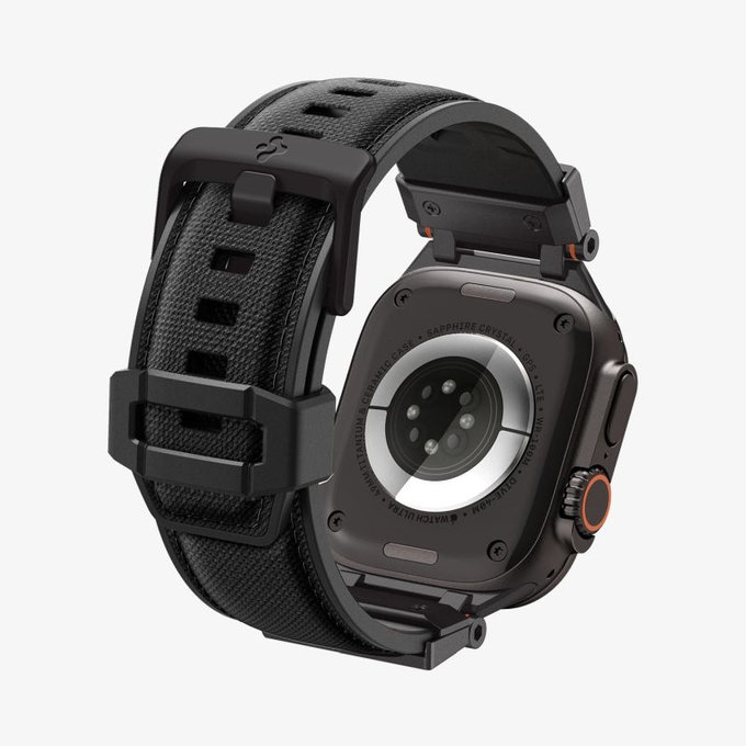 Spigen - Szíj Durapro Armor Apple Watch (42, 44, 45, 49mm), Black Edition