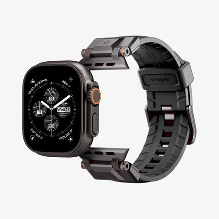 Spigen - Szíj Durapro Armor Apple Watch (42, 44, 45, 49mm), Black Edition