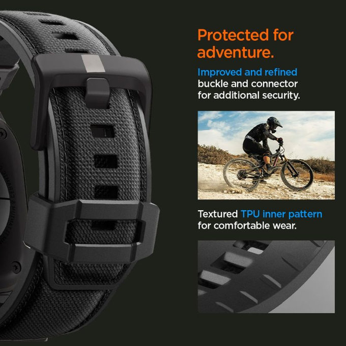 Spigen - Szíj Durapro Armor Apple Watch (42, 44, 45, 49mm), Black Edition