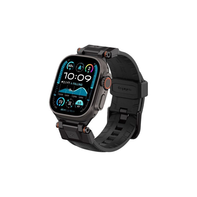 Spigen - Szíj Durapro Armor Apple Watch (42, 44, 45, 49mm), Black Edition
