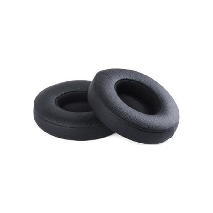 Csere fülpárnák Beats Solo 2, 3 fejhallgatóhoz, Memóriahab + PU bőr, Fekete, 1 pár
