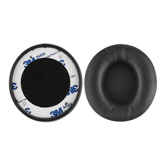 Csere fülpárnák Beats Solo Pro, Wireless fejhallgatóhoz, Memóriahab + PU bőr, Fekete, 1 pár