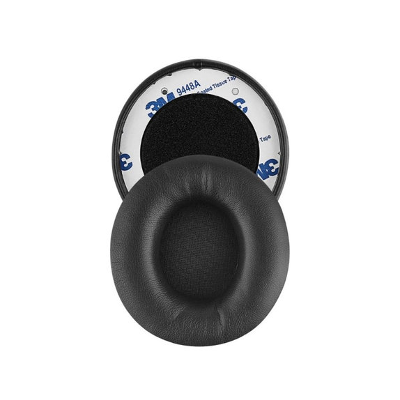 Csere fülpárnák Beats Solo Pro, Wireless fejhallgatóhoz, Memóriahab + PU bőr, Fekete, 1 pár