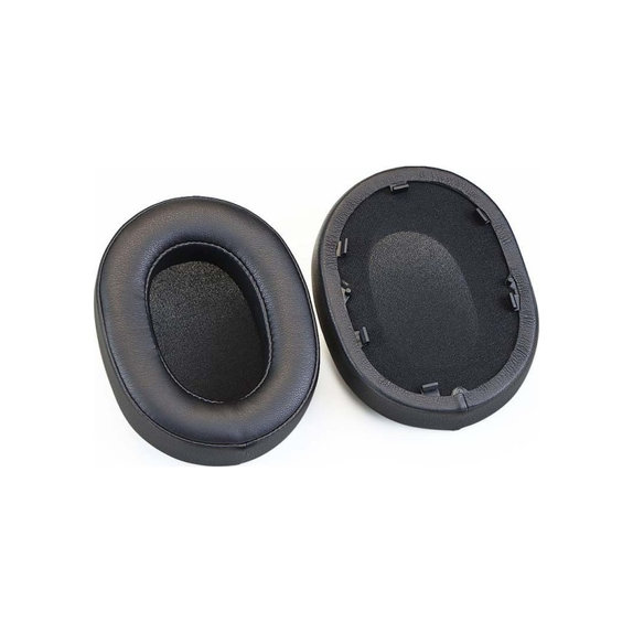 Csere fülpárnák Sony WH-1000XM5 fejhallgatóhoz, Memóriahab + PU bőr, Fekete, 1 pár