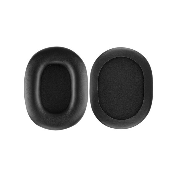Csere fülpárnák Sony MDR-7506 fejhallgatóhoz, Memóriahab + PU bőr, Fekete, 1 pár
