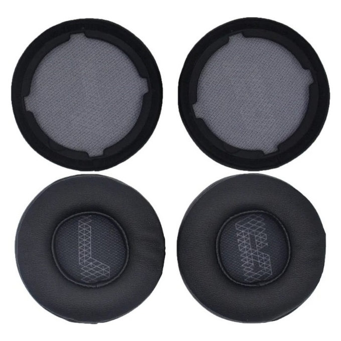 Csere fülpárnák JBL Live 400BT, 460NC fejhallgatóhoz, Memóriahab + PU bőr, Fekete, 1 pár