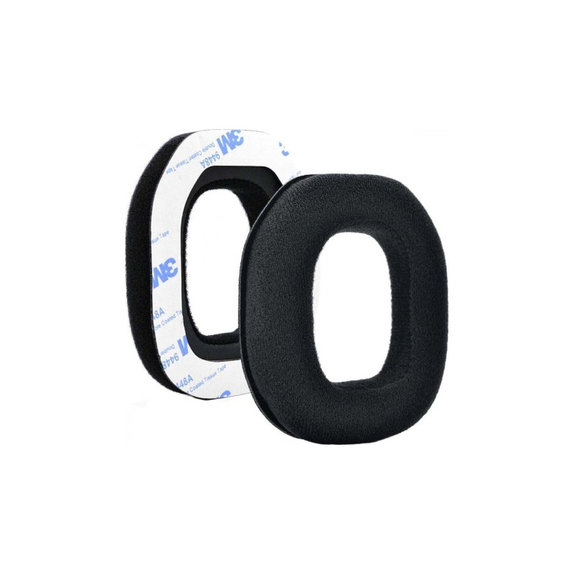 Csere fülpárnák Logitech Astro A40, A50 fejhallgatóhoz, Memóriahab + Szövet, Fekete, 1 pár