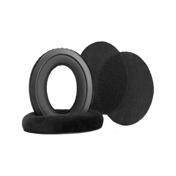 Csere fülpárnák Sennheiser HD598 fejhallgatóhoz, Memóriahab + PU bőr, Fekete, Hűtő gél, 1 pár