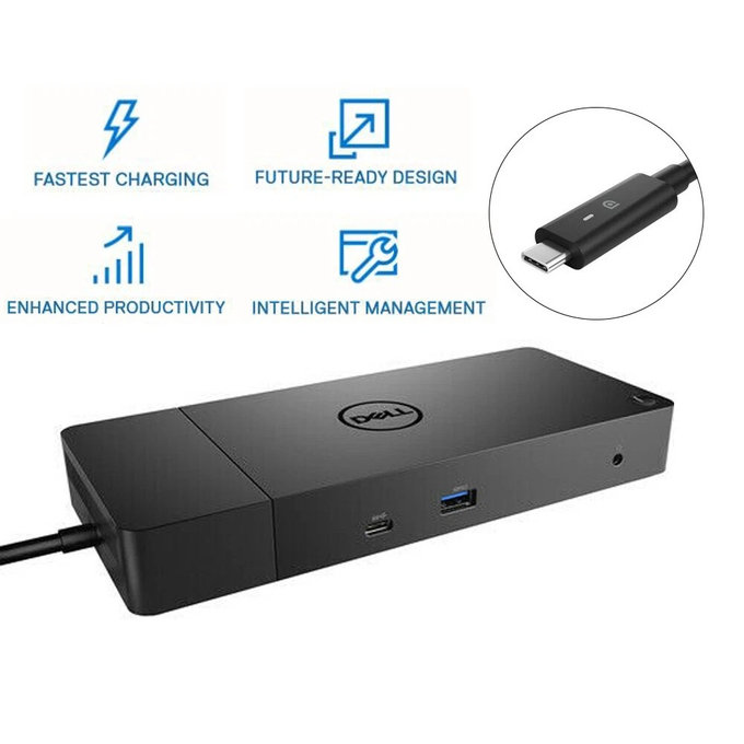 Dell WD19 K20A001 - Dokkoló állomás (USB-C) + 130W Adapter Felújított