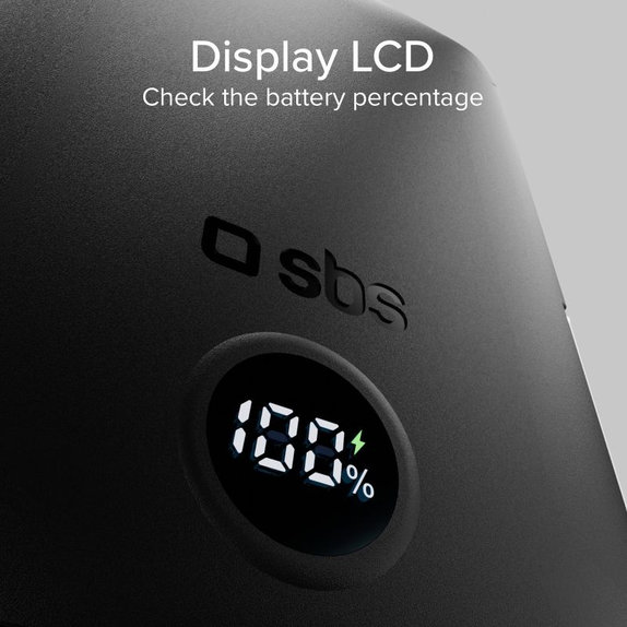 SBS - PowerBank 5000mAh, 20W, Power Delivery, Mag Stand, fekete