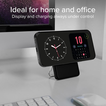 SBS - PowerBank 5000mAh, 20W, Power Delivery, Mag Stand, fekete