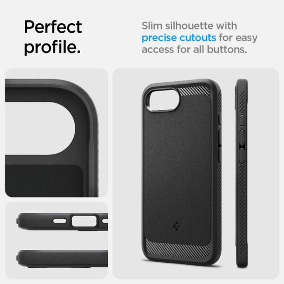 Spigen - Tok Rugged Armor MagSafe iPhone 16e, Matte Black