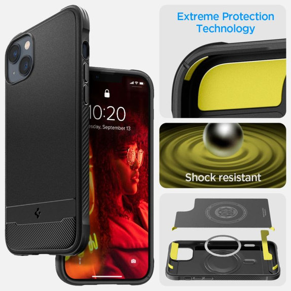 Spigen - Tok Rugged Armor MagSafe iPhone 14, Matte Black