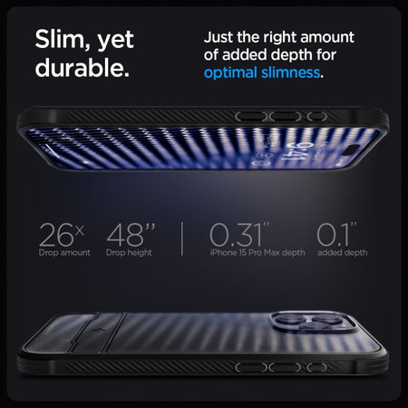 Spigen - Tok Rugged Armor MagSafe iPhone 15 Pro Max, Matte Black