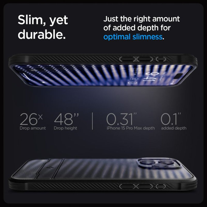 Spigen - Tok Rugged Armor MagSafe iPhone 15 Pro Max, Matte Black